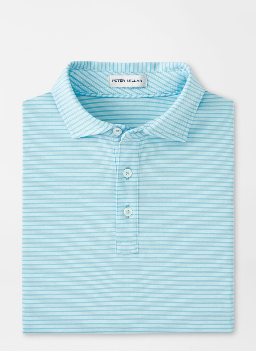 Peter Millar Crown Comfort Cotton Polo Trip Stripe New