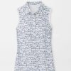 Peter Millar Banded Sport Mesh Birdie Print Sleeveless Button Polo Online