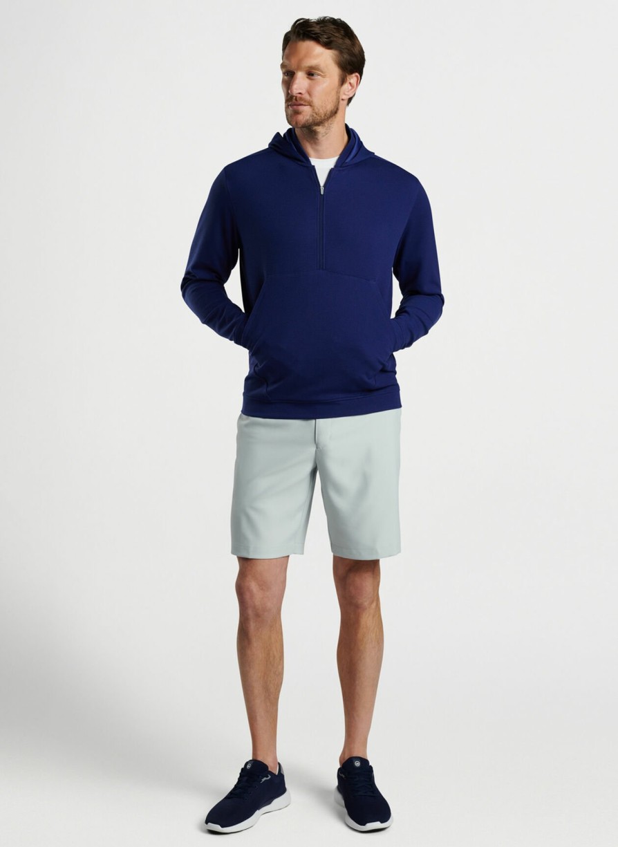 Peter Millar Grid Performance Half-Zip Hoodie Clearance