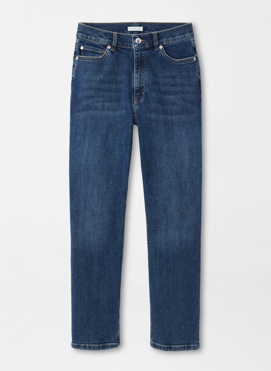 Peter Millar Crawford High Rise Straight Crop Denim Jean Online