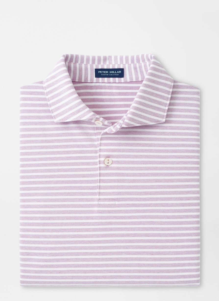 Peter Millar Albatross Stripe Cotton Blend Pique Polo Wholesale