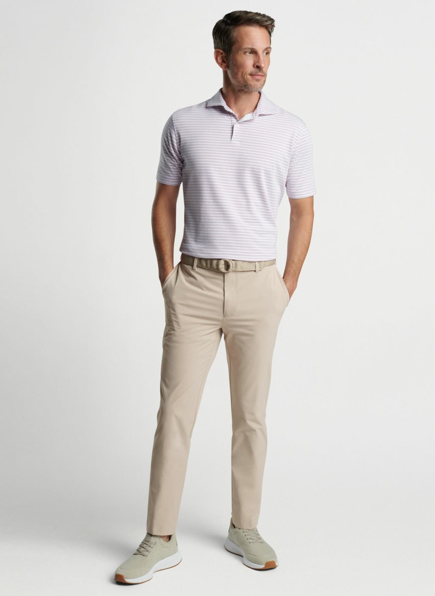 Peter Millar Albatross Stripe Cotton Blend Pique Polo Wholesale