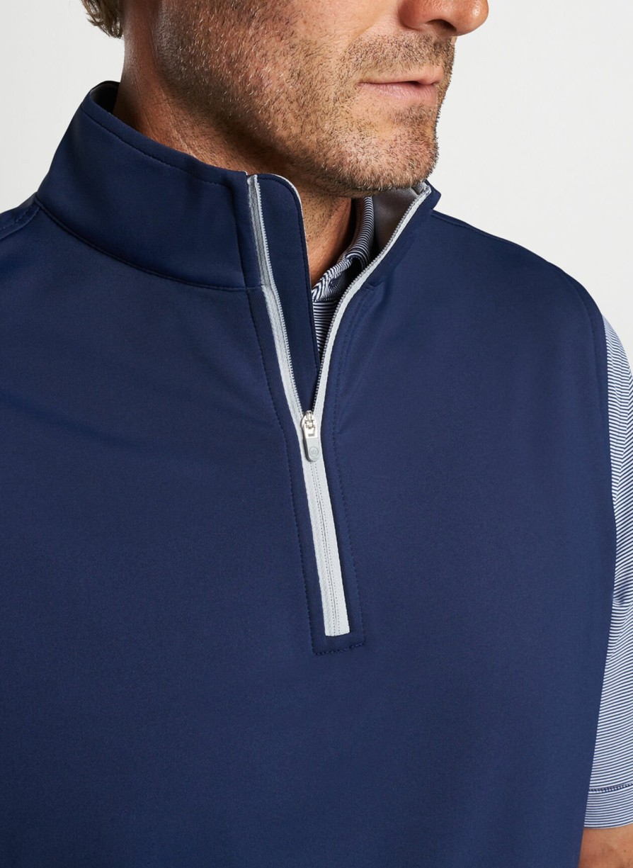 Peter Millar Galway Stretch Loop Terry Quarter-Zip Vest Best