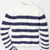 Peter Millar Alek Wide Sleeve Stripe Sweater New