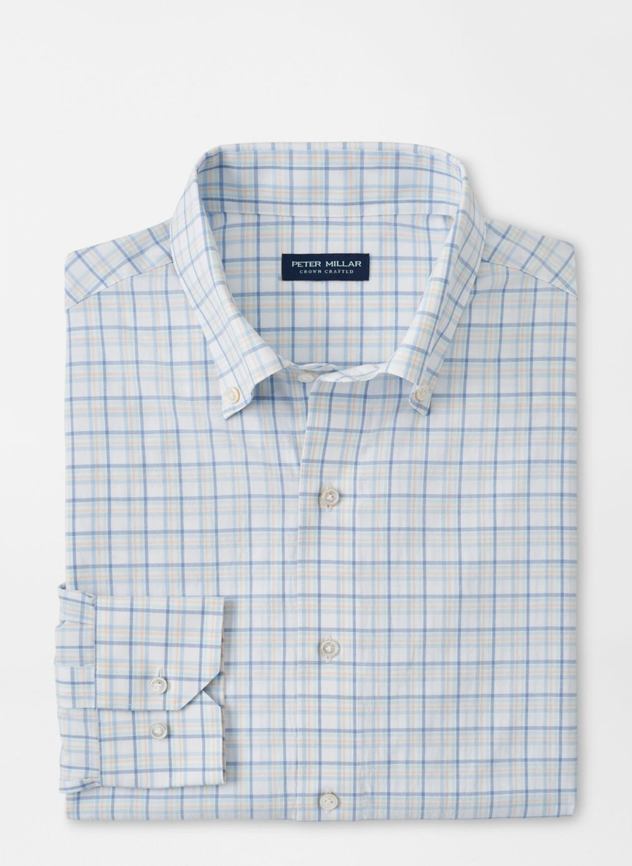 Peter Millar Wynton Performance Poplin Sport Shirt Hot