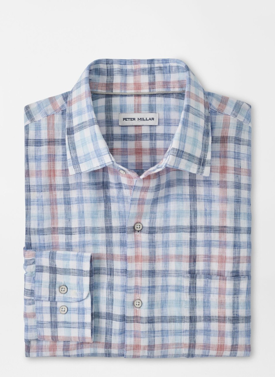 Peter Millar Breakwater Linen Sport Shirt Clearance