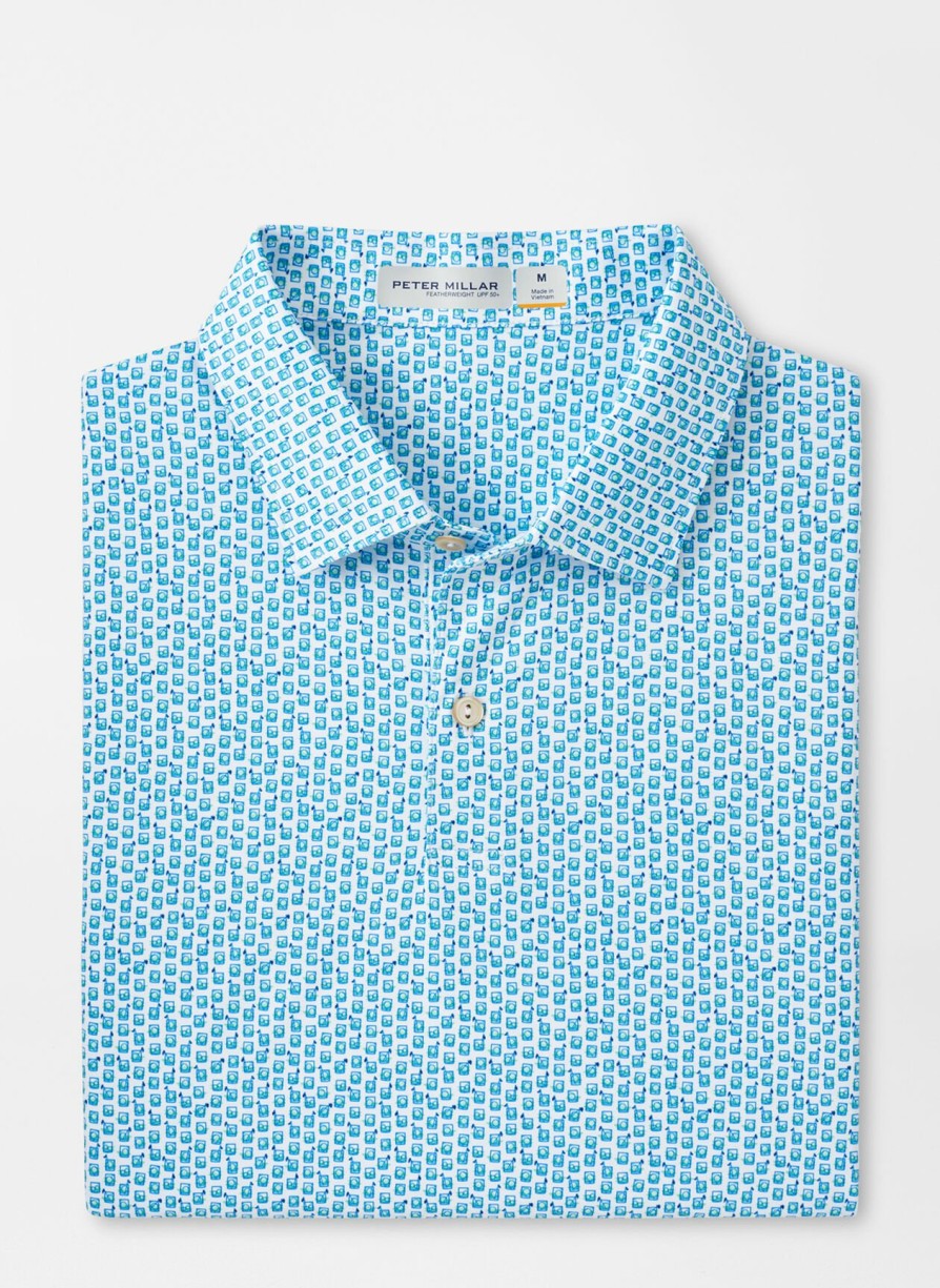 Peter Millar Featherweight Performance Golf On The Rocks Polo Clearance