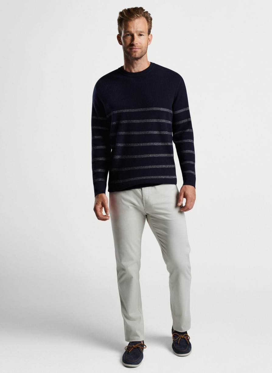 Peter Millar Sampson Striped Crewneck Sweater Wholesale