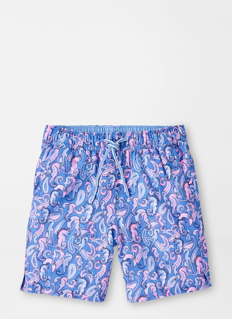 Peter Millar Seahorse Paisley Youth Swim Trunk Wholesale