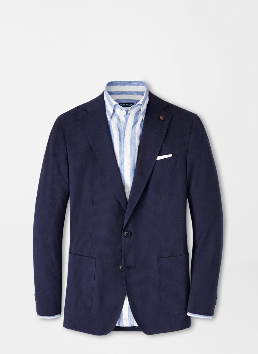 Peter Millar Sterling Seersucker Soft Jacket Clearance