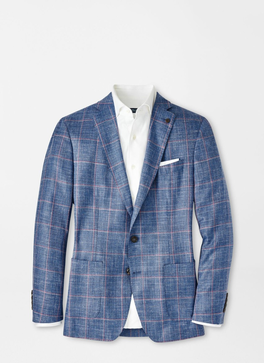 Peter Millar Roseville Windowpane Soft Jacket Clearance