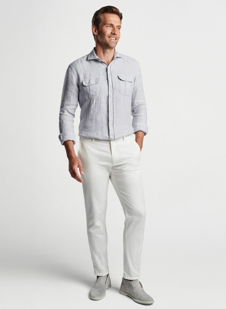 Peter Millar Lev Linen Sport Shirt Hot