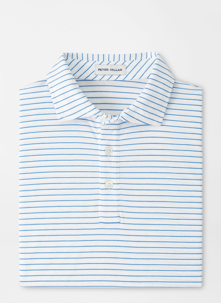 Peter Millar Pilot Mill Cedar Stripe Short-Sleeve Polo Wholesale