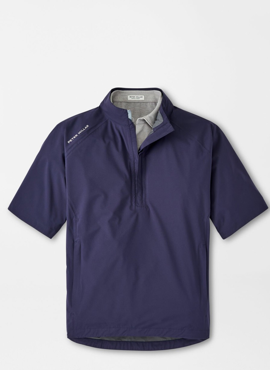 Peter Millar Shield Short-Sleeve Rain Shell Hot