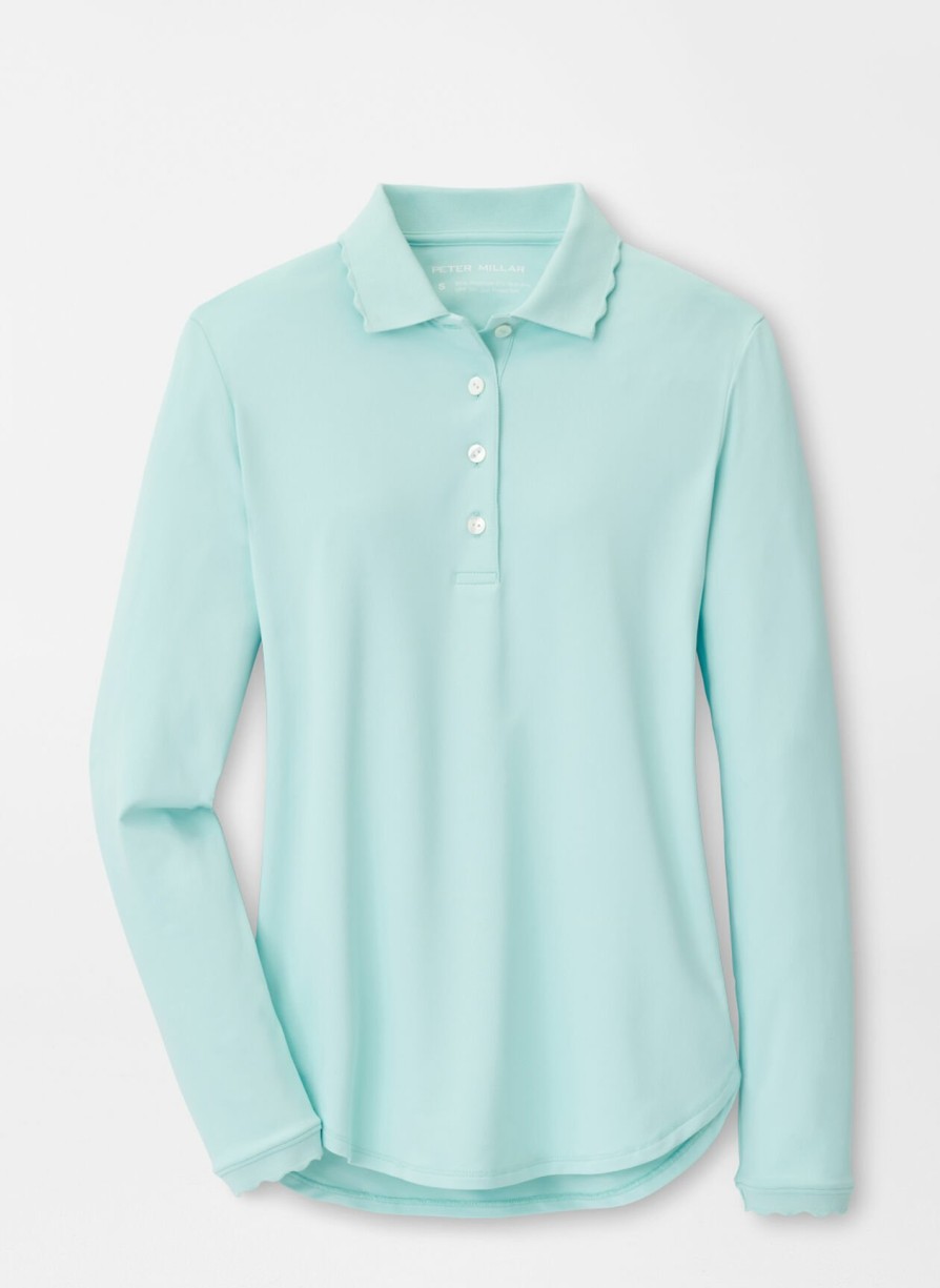 Peter Millar Opal Long-Sleeve Stretch Jersey Polo Clearance