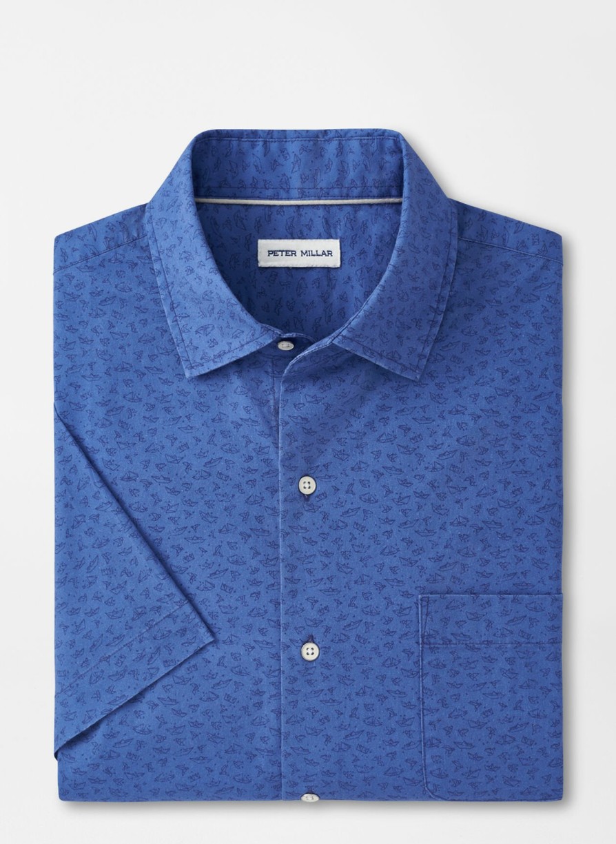 Peter Millar Shorebird Cotton-Stretch Sport Shirt Best