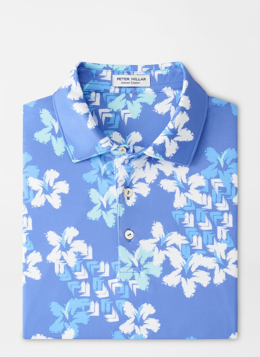 Peter Millar Abstract Floral Performance Jersey Polo Best