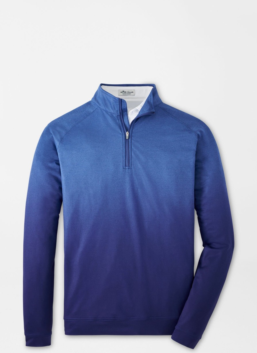 Peter Millar Perth Ombre Performance Quarter-Zip Hot