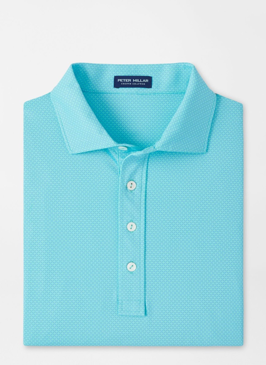 Peter Millar Regent Geo Performance Jersey Polo Hot