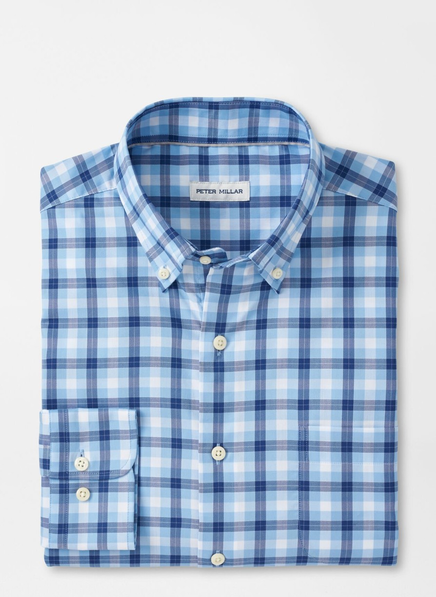 Peter Millar Blue Hill Crown Lite Cotton-Stretch Sport Shirt Wholesale