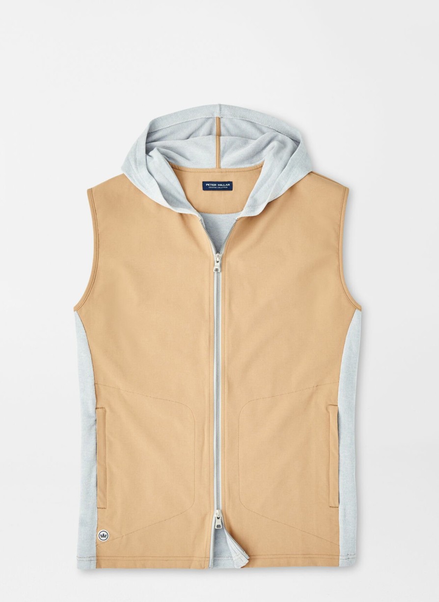 Peter Millar Solstice Performance Hybrid Full-Zip Hoodie Vest Hot