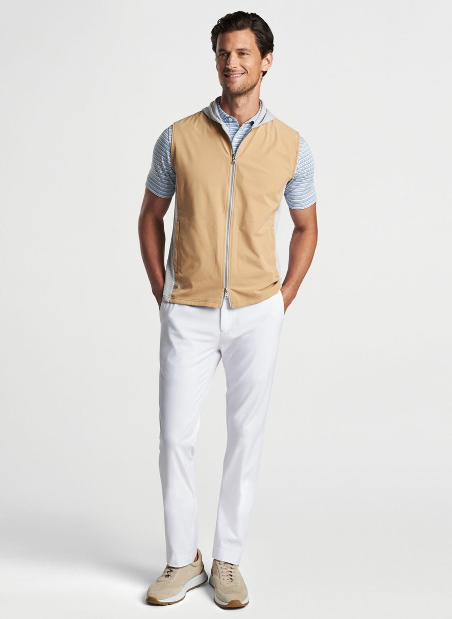 Peter Millar Solstice Performance Hybrid Full-Zip Hoodie Vest Hot