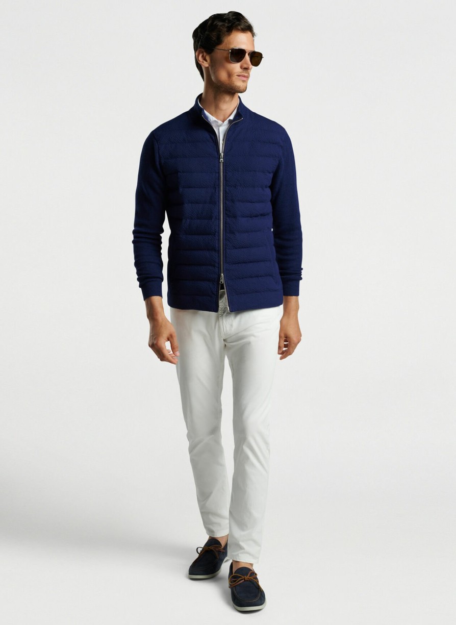 Peter Millar Smith Hybrid Seersucker Sweater Jacket Online