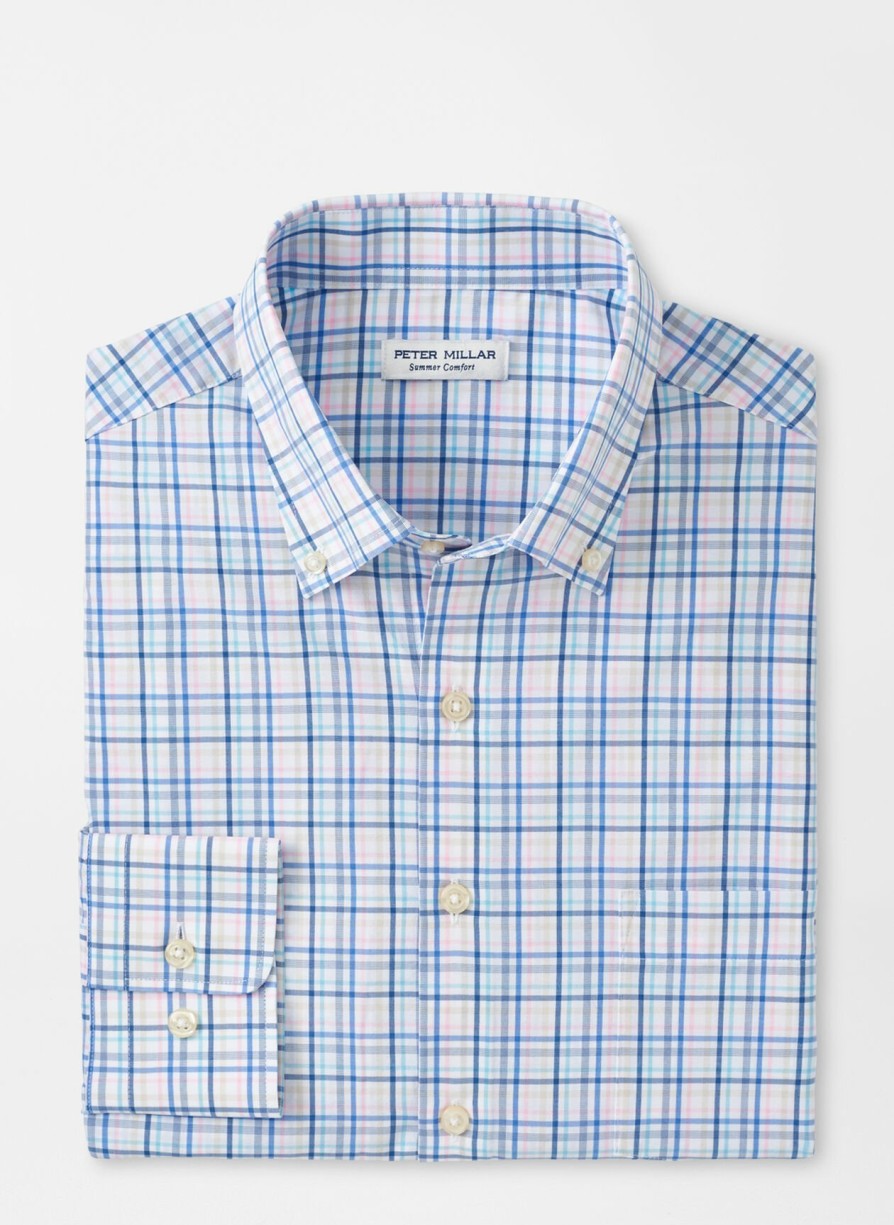 Peter Millar Roxbury Performance Poplin Sport Shirt Clearance