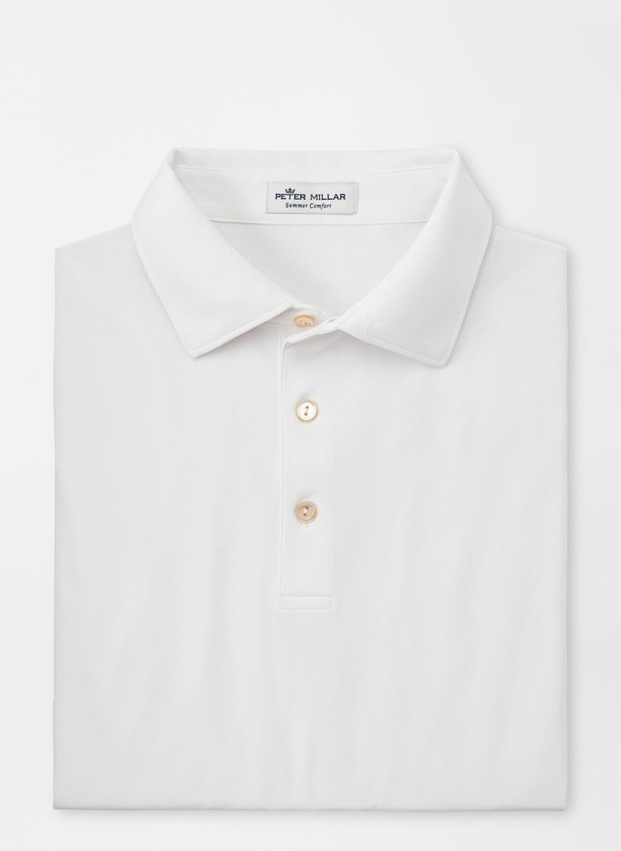 Peter Millar Solid Stretch Mesh Polo Clearance