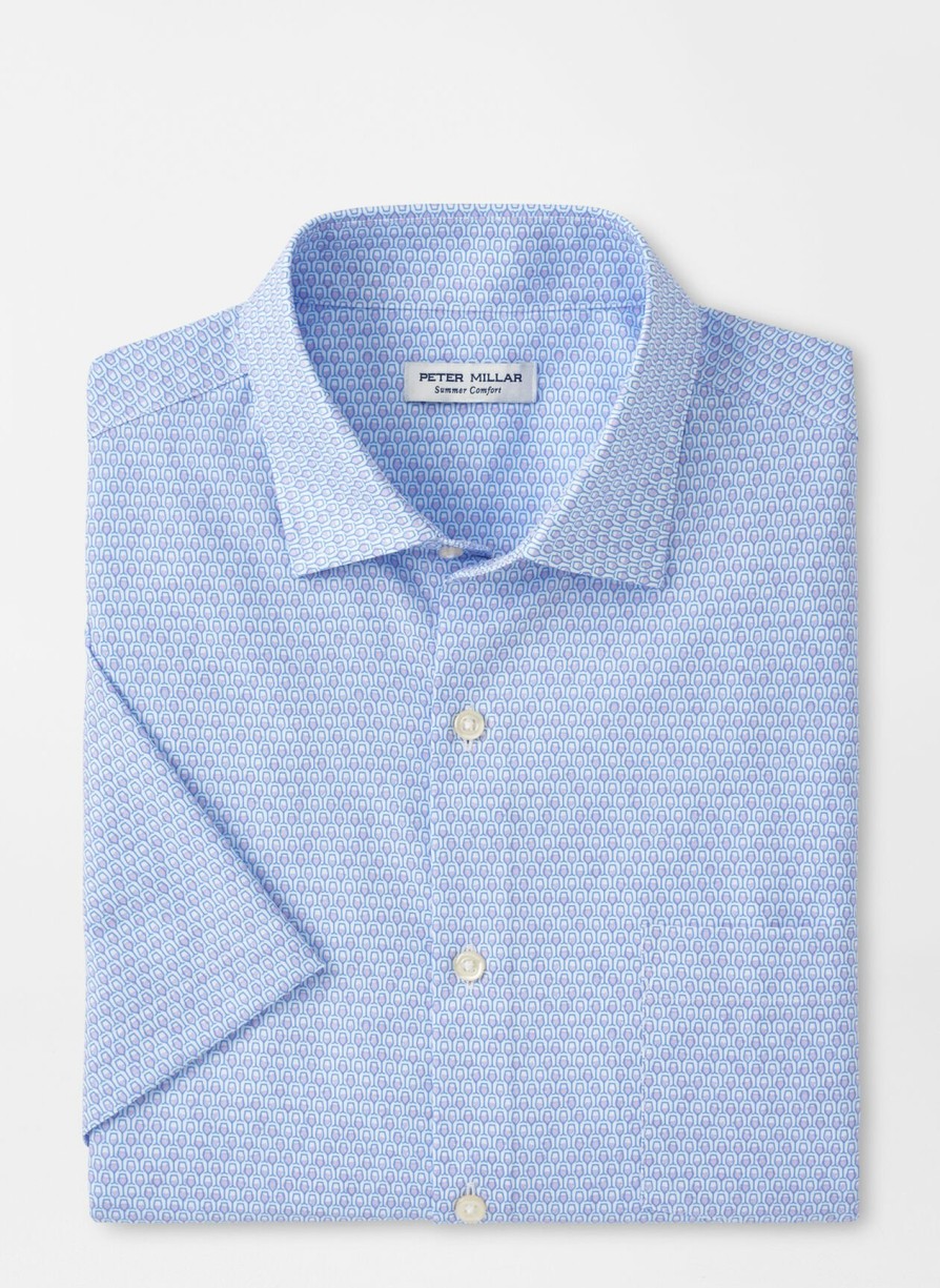 Peter Millar Wine Flight Performance Poplin Sport Shirt Online