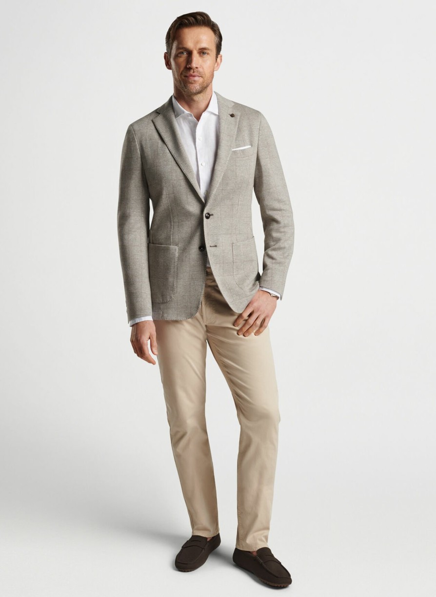 Peter Millar Carova Jersey Houndstooth Soft Jacket Clearance