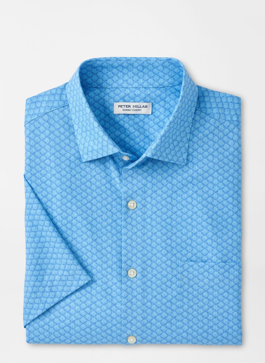 Peter Millar Clamming Performance Poplin Sport Shirt Online