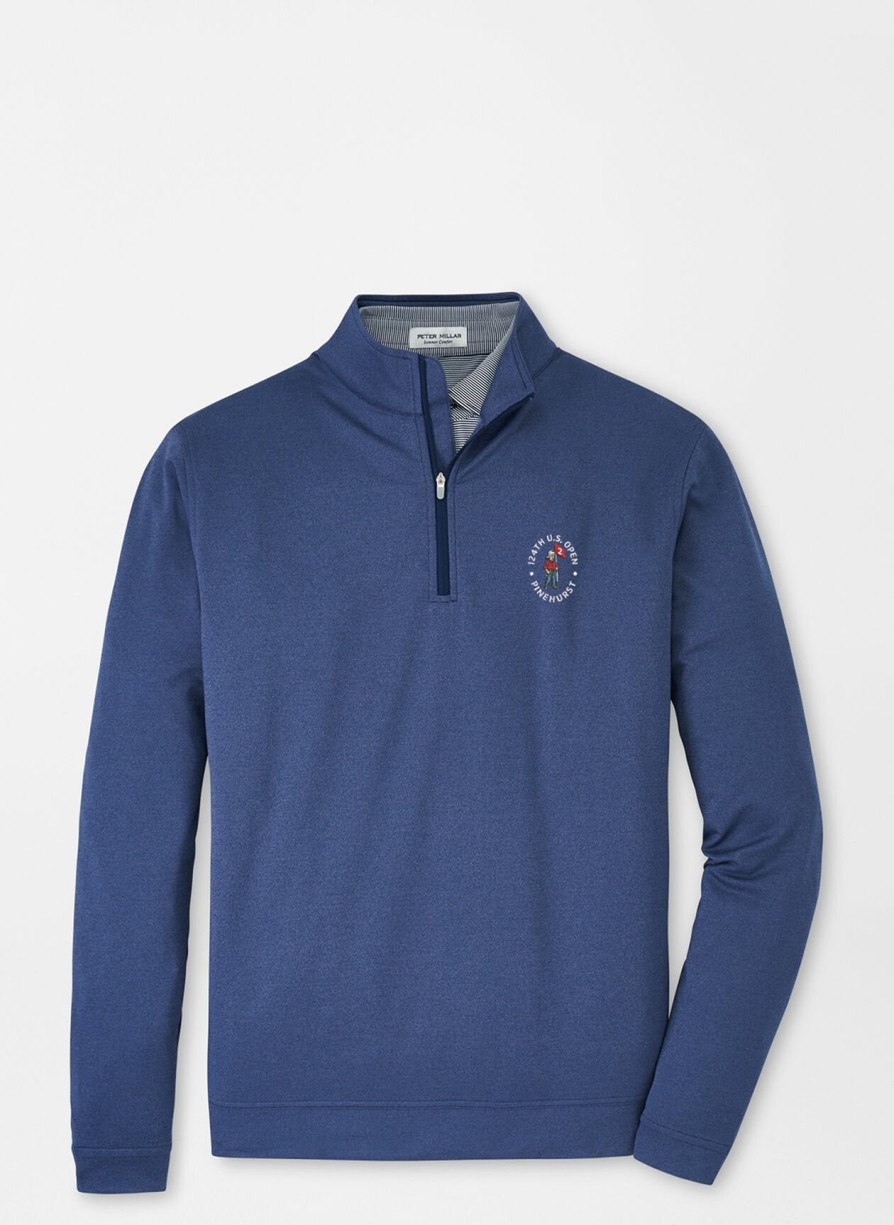 Peter Millar 124Th U.S. Open Perth Melange Performance Quarter Zip Online