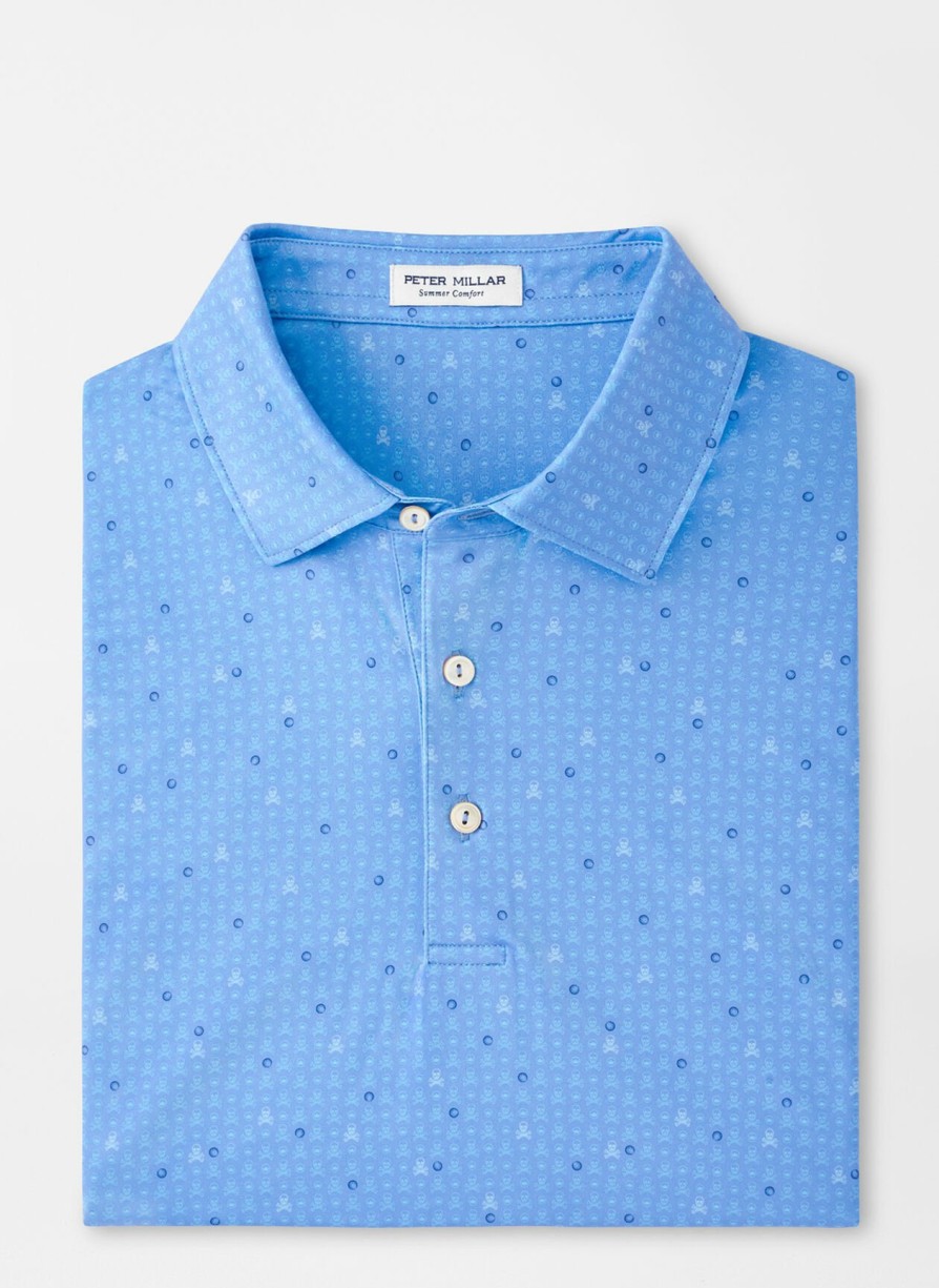 Peter Millar Skull In One Performance Jersey Polo Clearance