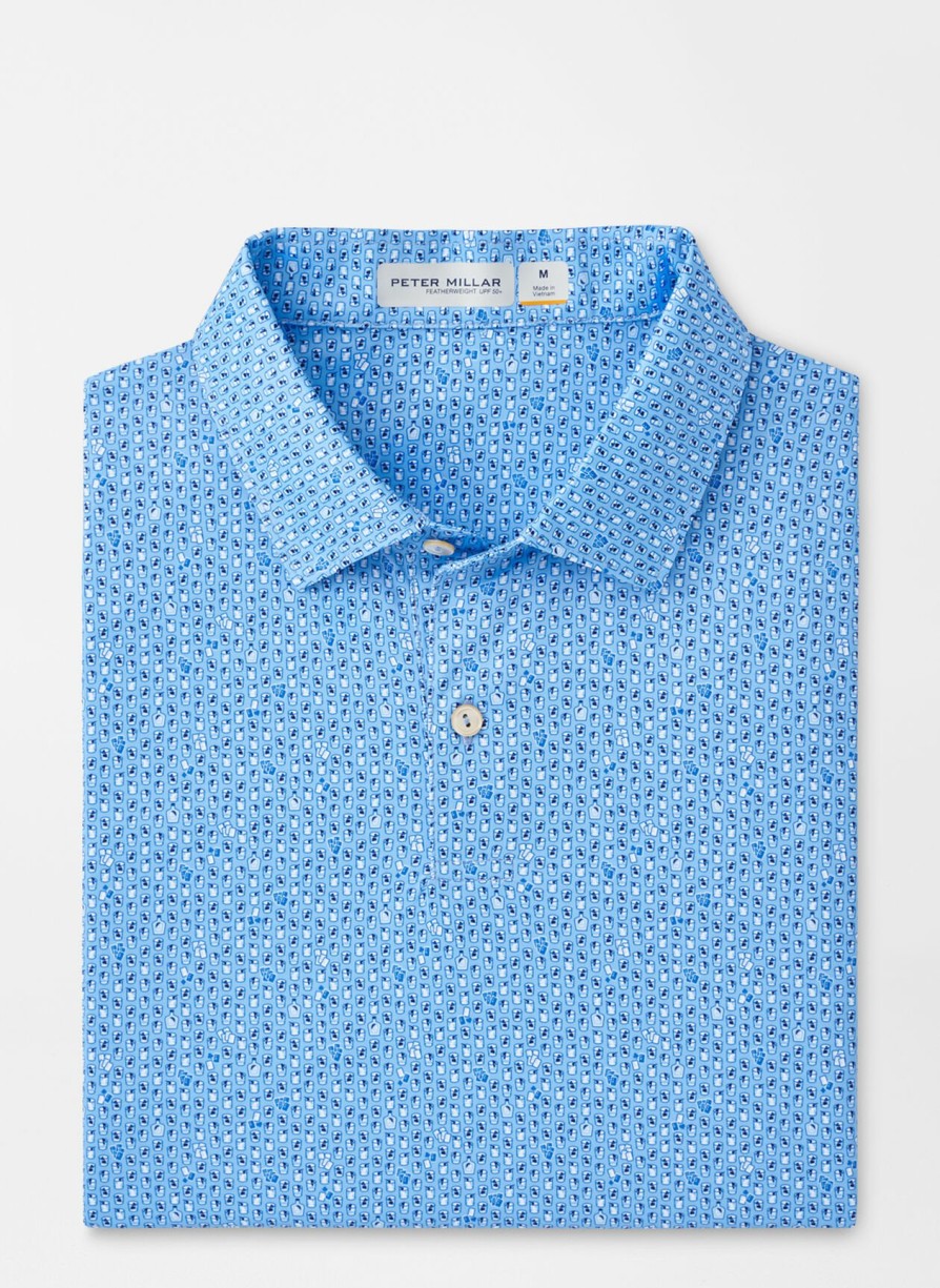 Peter Millar Featherweight Performance Royal Flush Polo Wholesale