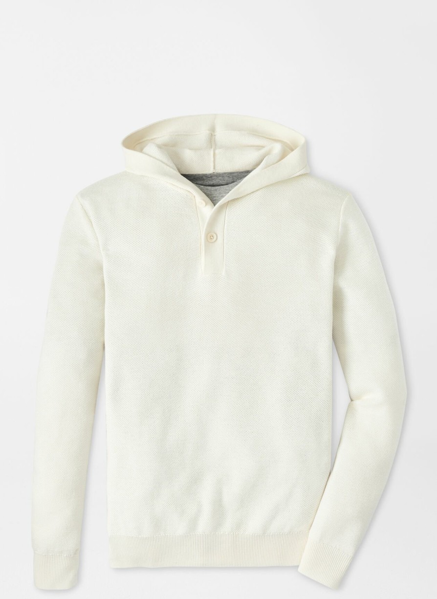 Peter Millar Hickory Henley Hoodie Sweater Clearance