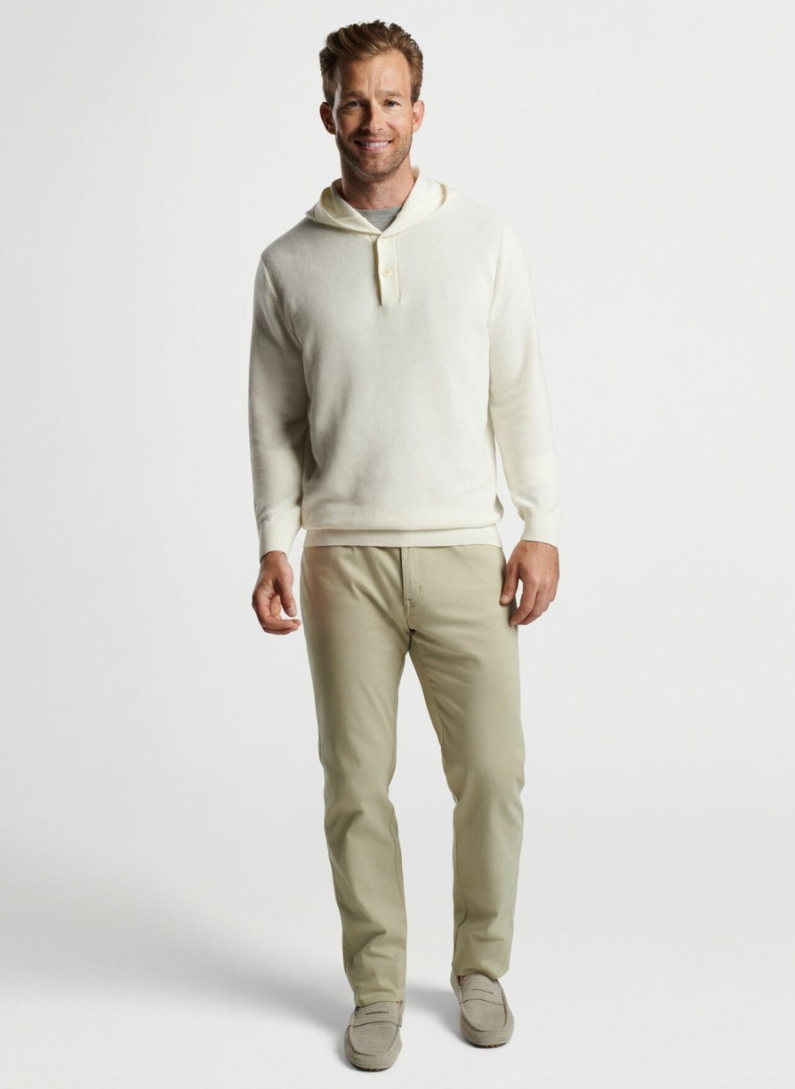 Peter Millar Hickory Henley Hoodie Sweater Clearance